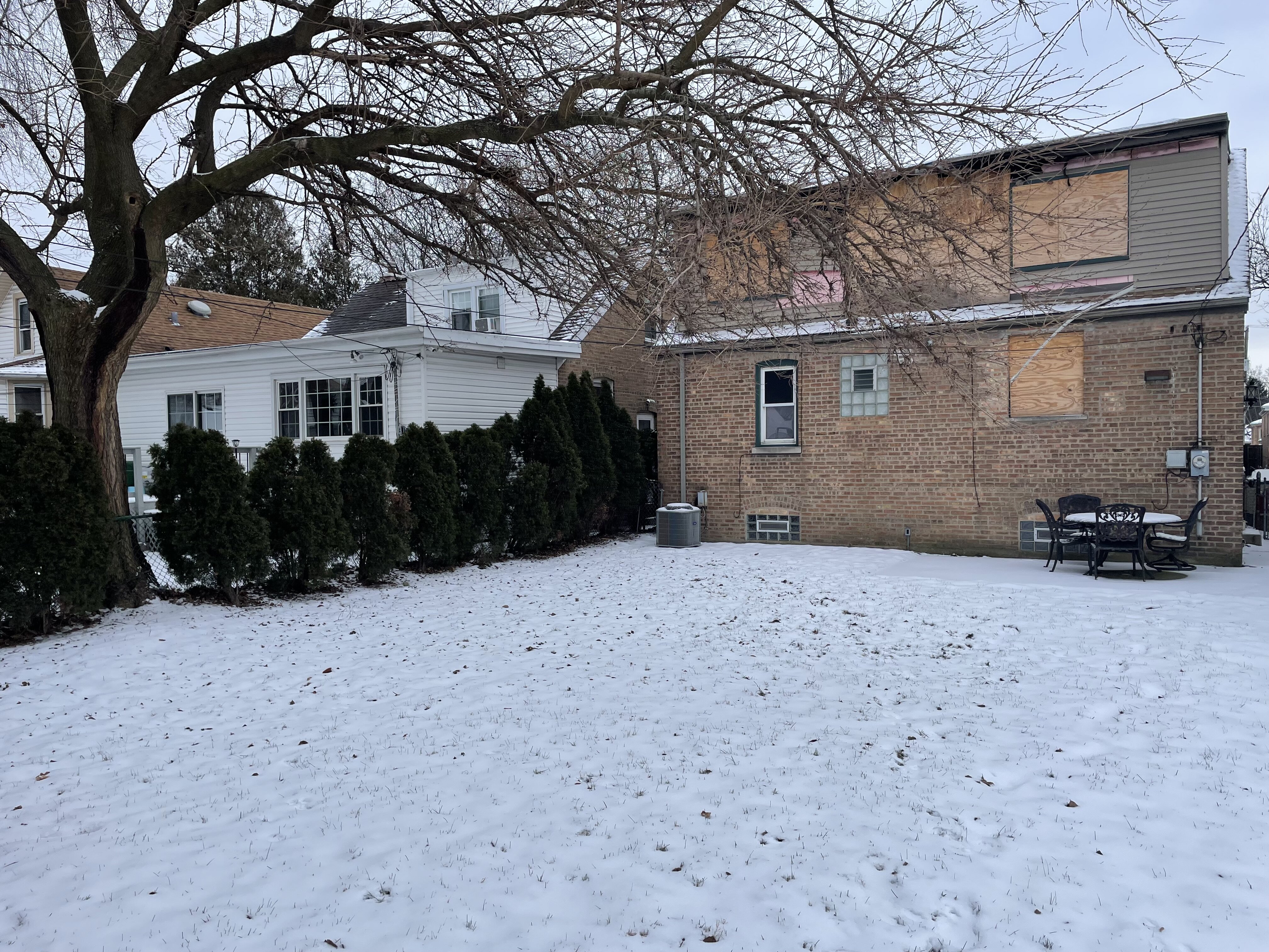 fire damaged brick house in Chicago